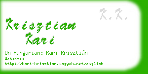 krisztian kari business card