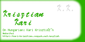 krisztian kari business card